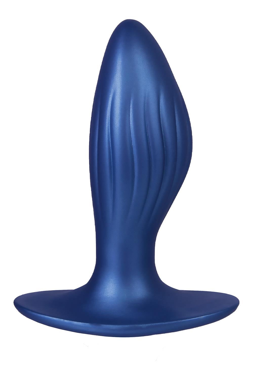 NMC 4.5 INCH SILICONE ANAL PLUG METALLIC BLUE