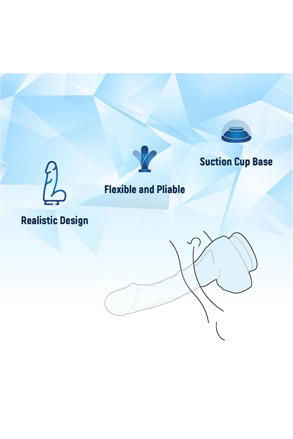 NMC 4 INCH REALISTIC MINI DILDO WITH SUCTION CUP CLEAR