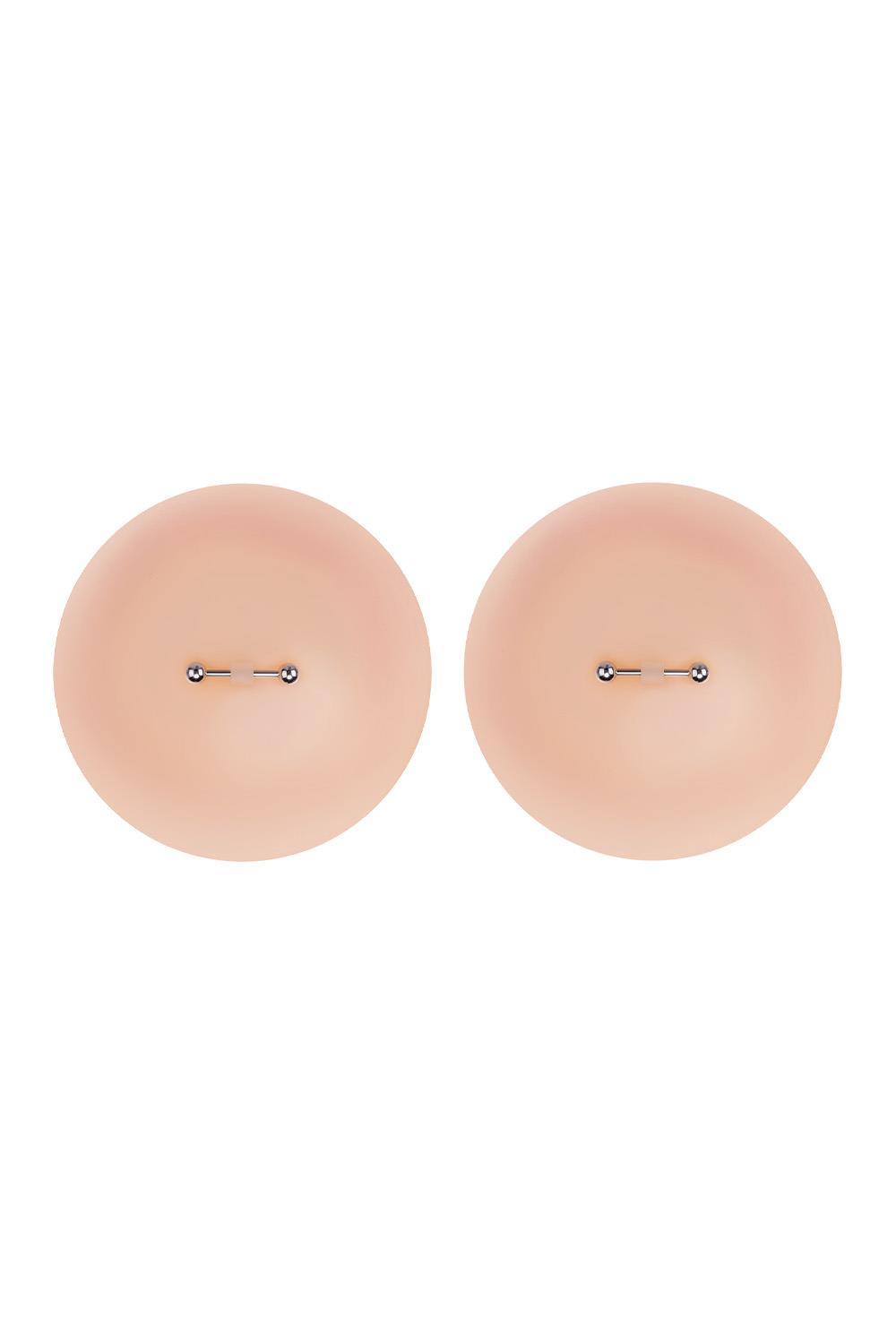 PEEKABOOS SILICONE PIERCED NIPPLE COVERS, FLESH
