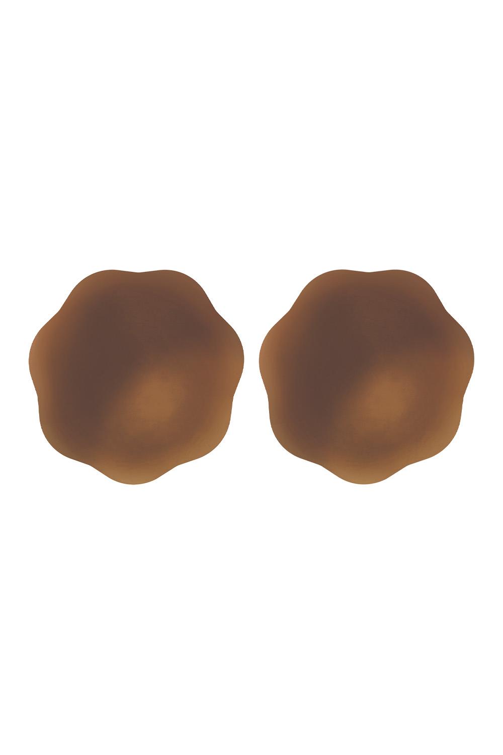 PEEKABOOS SELF ADHESIVE SILICONE NIPPLE COVERS, BROWN