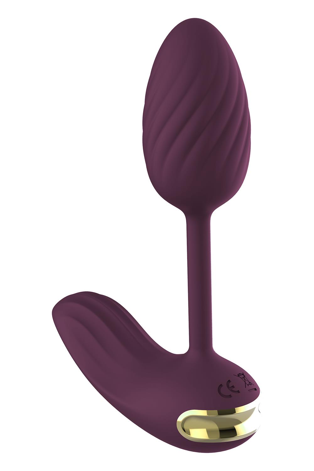 ESSENTIALS FLEXIBLE WEARABLE VIBRATING EGG PURPLE