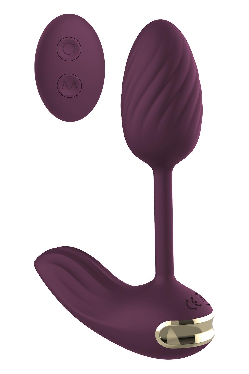 ESSENTIALS FLEXIBLE WEARABLE VIBRATING EGG PURPLE