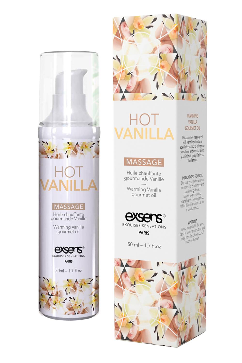 EXSENS WARMING MASSAGE OIL HOT VANILLA 50ML