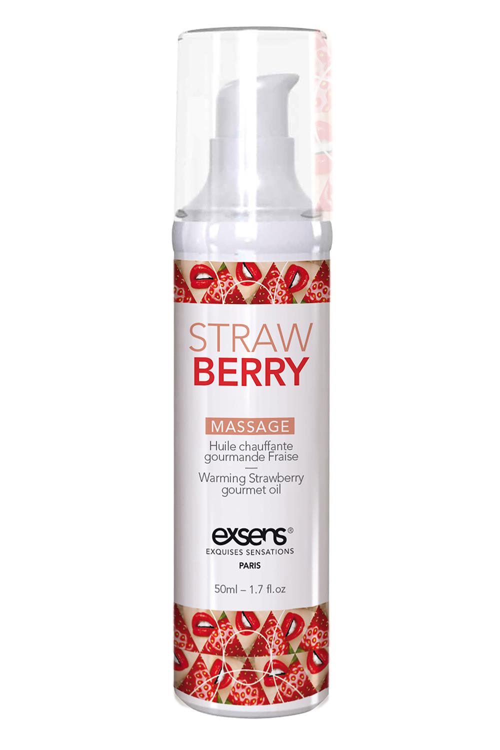 EXSENS WARMING MASSAGE OIL STRAWBERRY 50ML