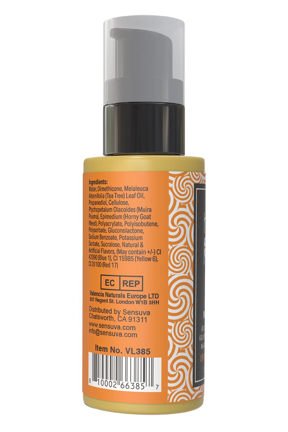 SENSUVA HANDIPOP EDIBLE MASSAGE GEL ORANGE CREAMSICLE 59ML