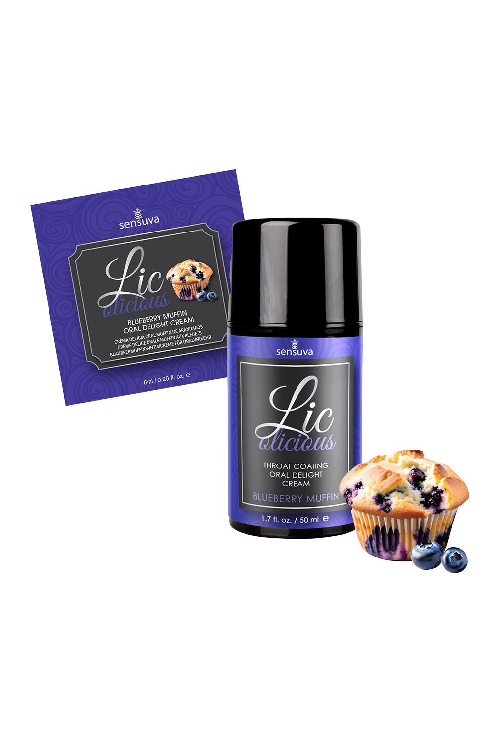 SENSUVA LIC-O-LICIOUS ORAL DELIGHT CREAM BLUEBERRY MUFFIN 50ML