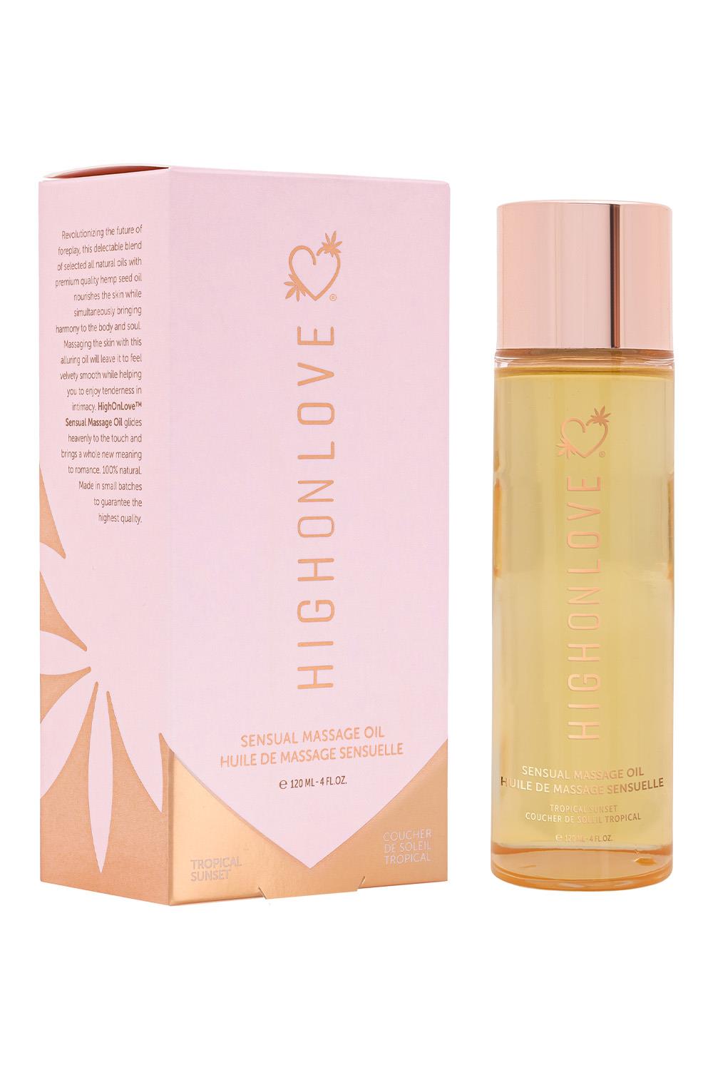 HIGH ON LOVE MASSAGE OIL TROPICAL SUNSET 120ML
