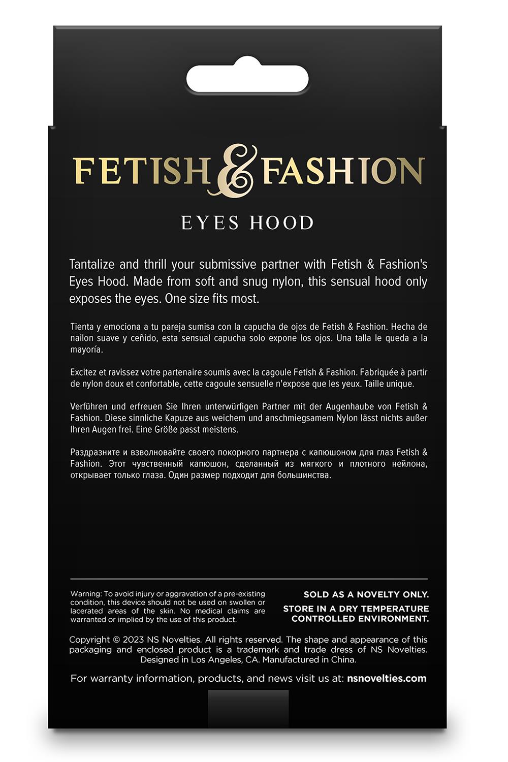 FETISH & FASHION EYES HOOD WHITE