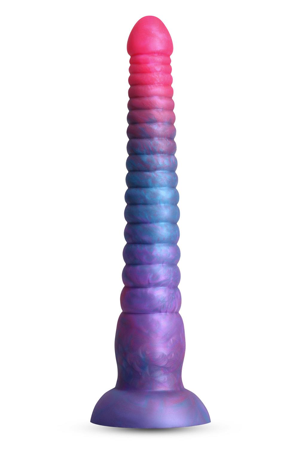 COLOURS STACKED 9 INCH DILDO PINK/BLUE
