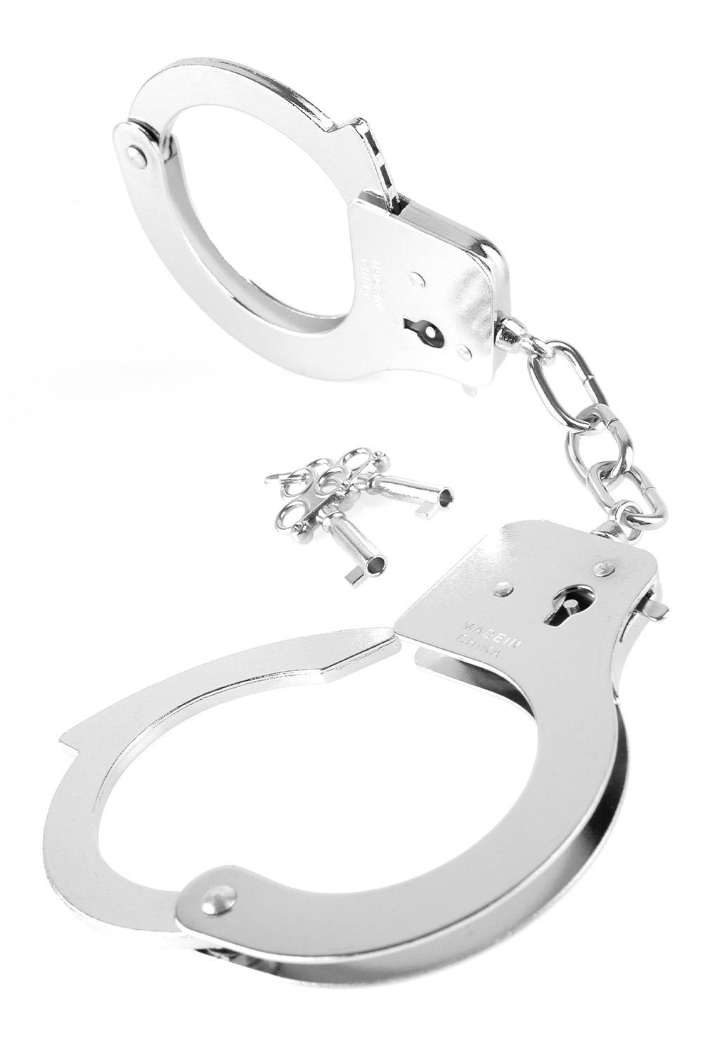 FETISH FANTASY SERIES DESIGNER METAL HANDCUFFS SILVER