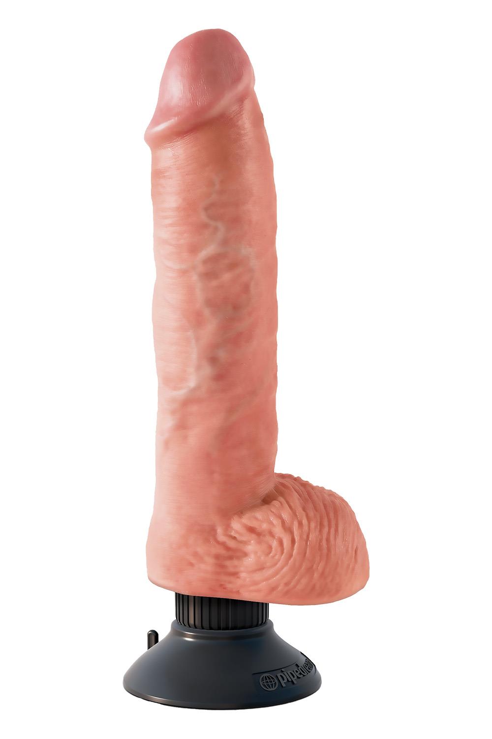 KING COCK 10 INCH VIBRATING COCK WITH BALLS LIGHT