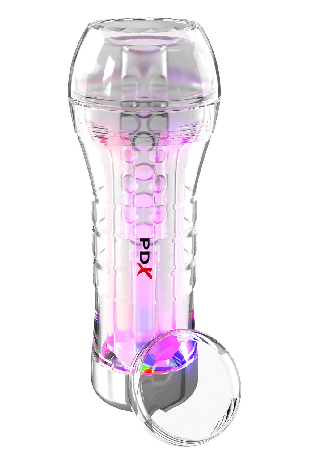 PDX ELITE VIEW TUBE SEE-THRU EZ-GRIP LED STROKER