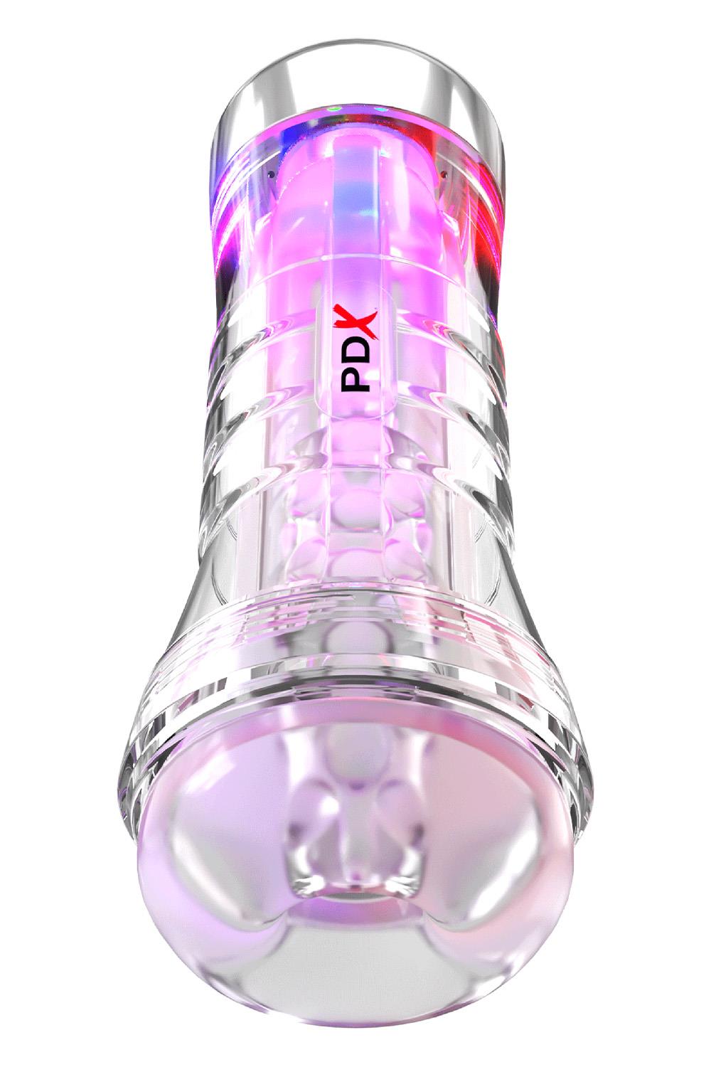PDX ELITE VIEW TUBE SEE-THRU EZ-GRIP LED STROKER