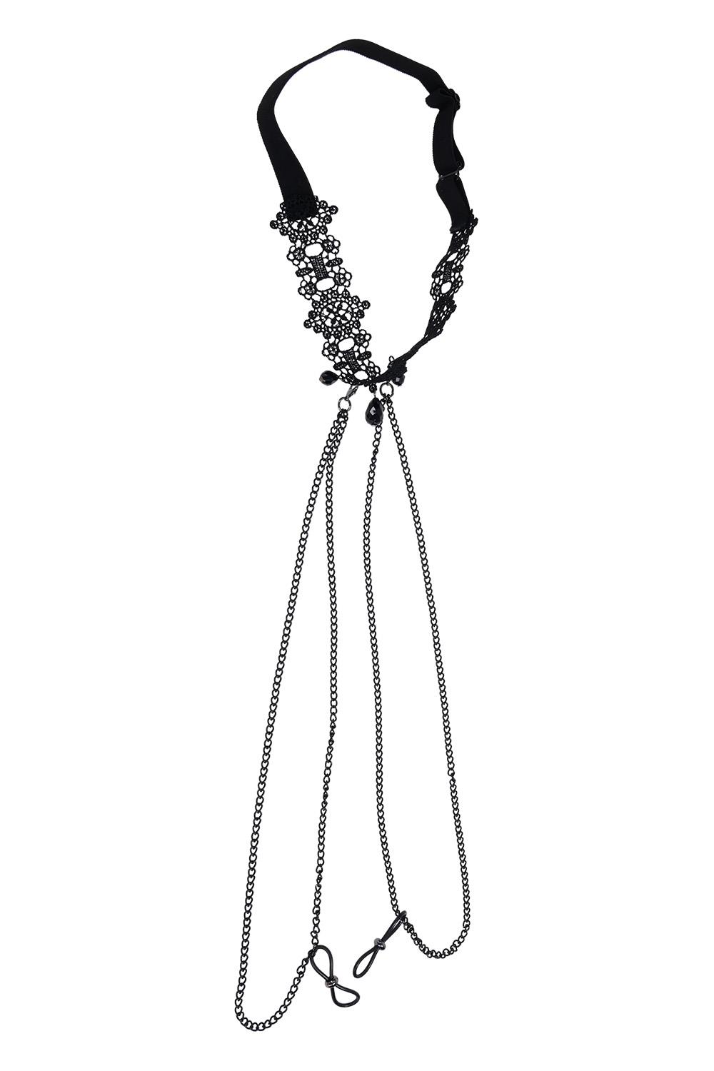 SPORTSHEETS SEX AND MISCHIEF LACE COLLAR WITH NIPPLE TIES