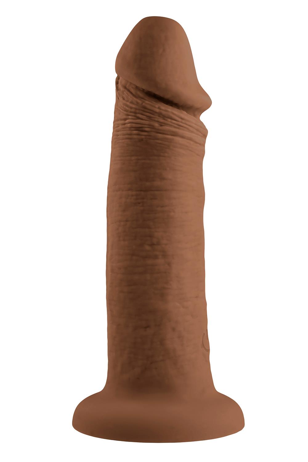 EVOLVED 6 INCH VIBRATING DONG DARK FLESH