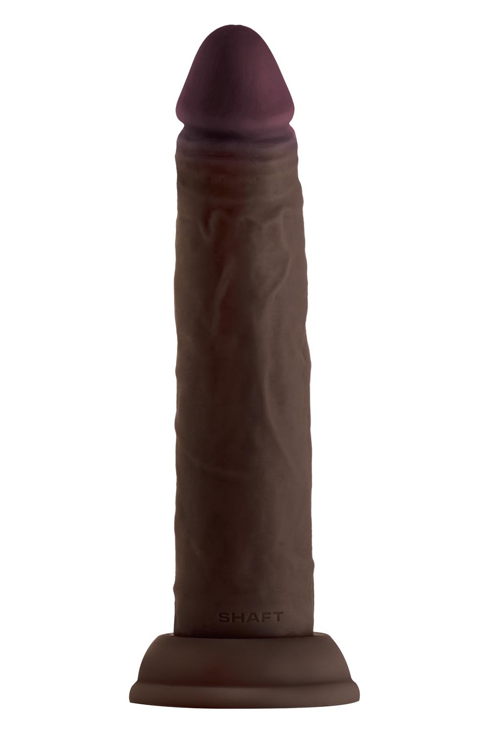 SHAFT MODEL J 7.5 INCH LIQUID SILICONE DONG MAHOGANY