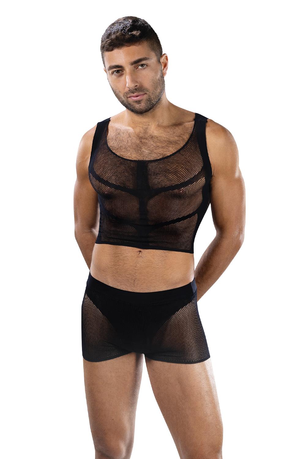 ENVY FISHNET ARMOR 2 PIECE SET BLACK, OS