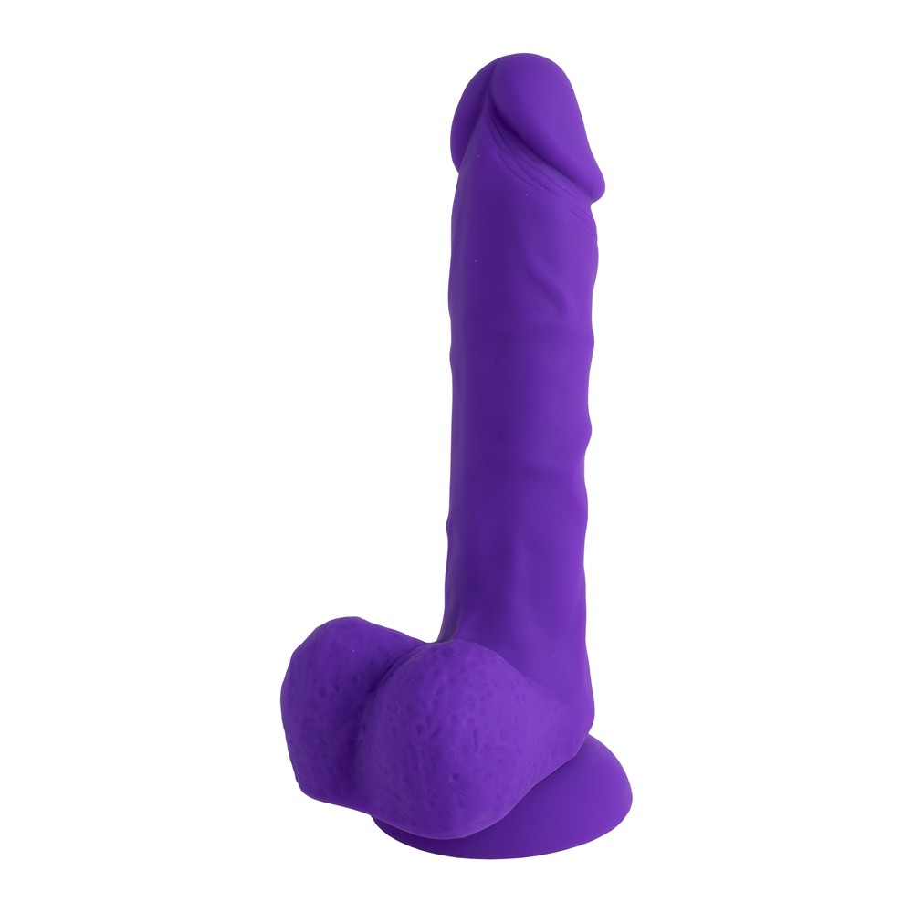 BUBBLEGUM BLAST NEON FLASH PURPLE DUAL DENSITY 6,5 INCH SILICONE DILDO