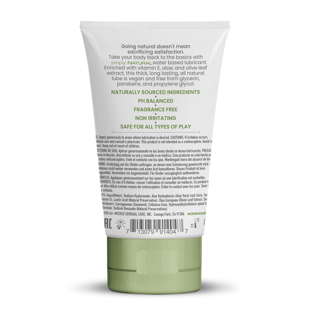 WICKED SIMPLY ALL NATURAL WATERBASED PERSONAL LUBRICANT