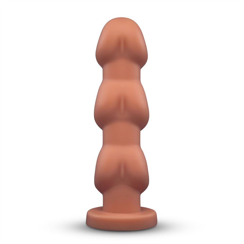 B-VIBE HEADZ 10.5 INCH MULTI-BULB DILDO WITH FLARED BASE